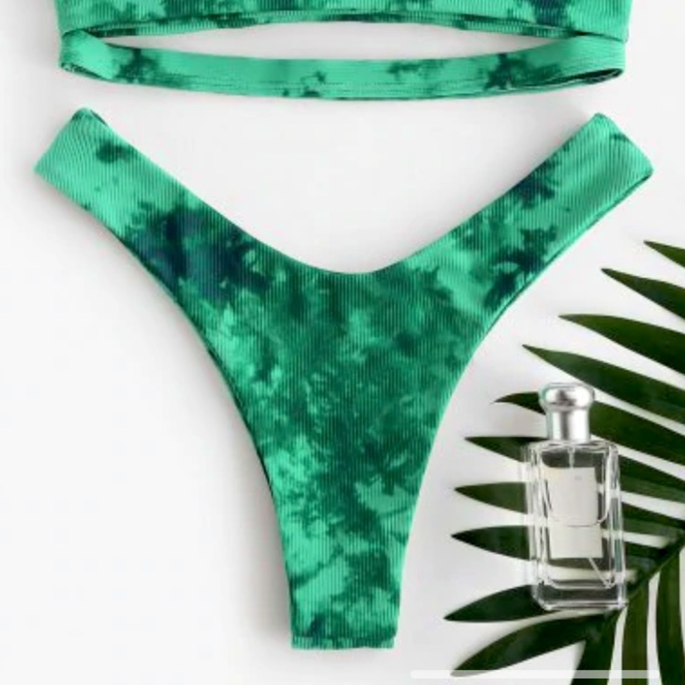 Jessica Stockstill x ZAFUL Tie Die Ribbed Bottoms